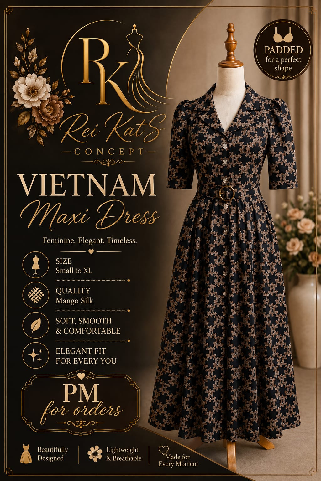 Floral dress catalogue look